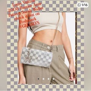 Louis vuitton damier sarah wallet vintage converted Crossbody, 2007